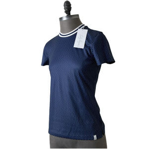 Lady Hagen NEW Womens Off to the Races Crew Fashion Shirt Golf Polka Dot XS